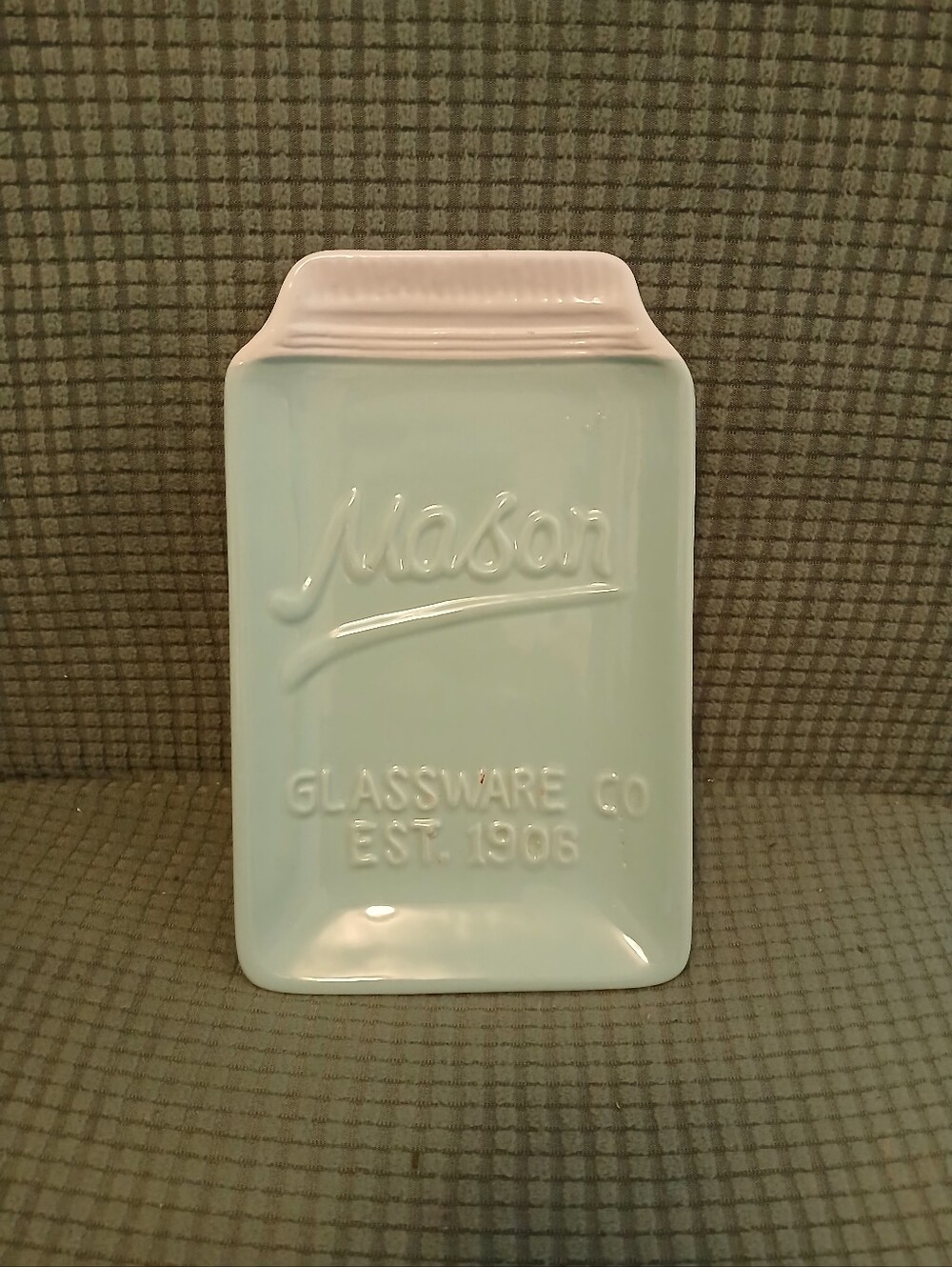 World Market Turquoise Mason Jar Spoon Rest (091826A)